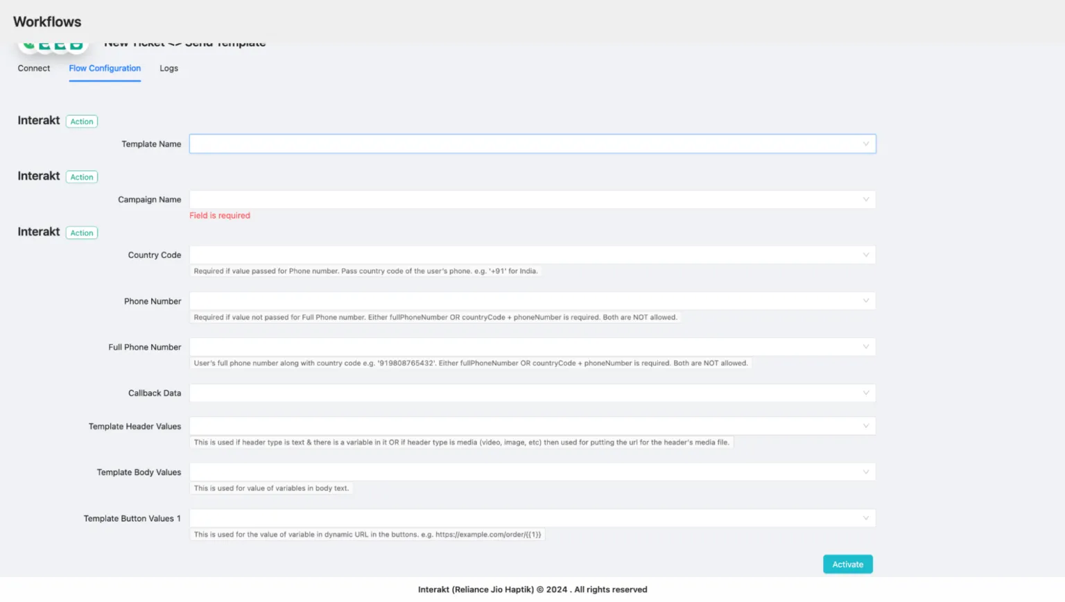 Interakt WhatsApp Business platform interface