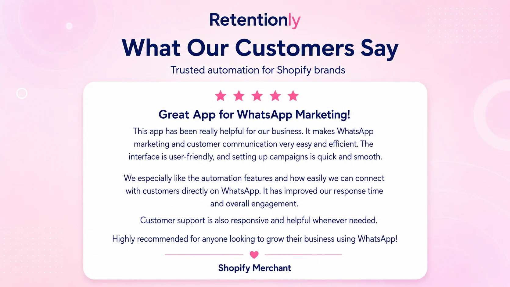 Retentionly Shopify merchant review