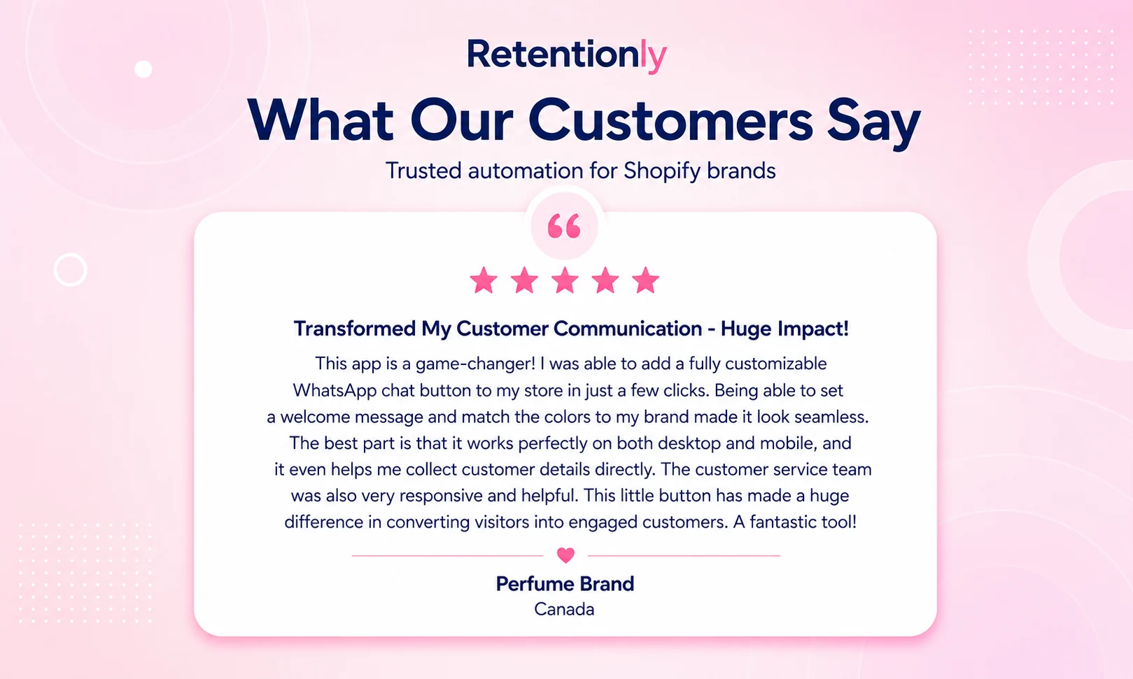 Retentionly Shopify merchant review
